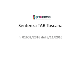 Sentenza TAR Toscana