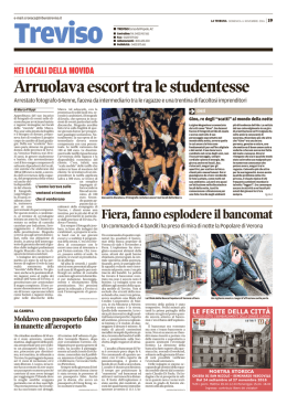 06 11 16 Treviso Un commando di 4 banditi ha preso di mira la