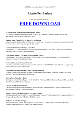 free ricette per parlare