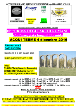 10° Cross degli Archi Romani - Acqui Terme (AL)