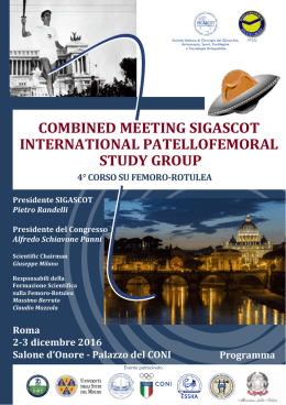 combined meeting sigascot international patellofemoral study group