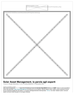 Solar Asset Management, la parola agli esperti