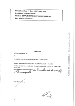 Page 1 Penale Sent. Sez. 5 Num. 36857 Anno 2016 Presidente