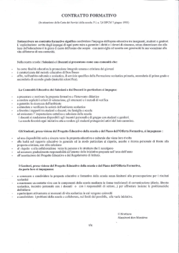 Page 1 CONTRATTO FORMATIVO (In attuazione della Carta dei