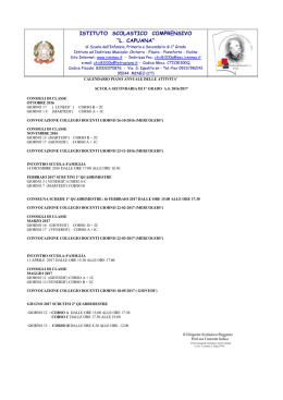 piano annuale delle attivit&agrave; 2016/2017