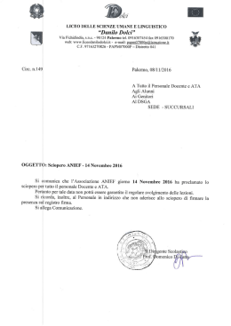 Circ. 149 Sciopero ANIEF - 14 Novembre 2016