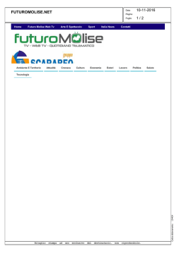 futuromolise.net - L`Eco della Stampa » Media Intelligence