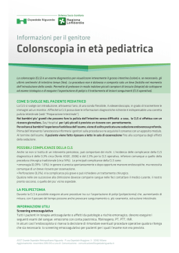 Colonscopia in età pediatrica