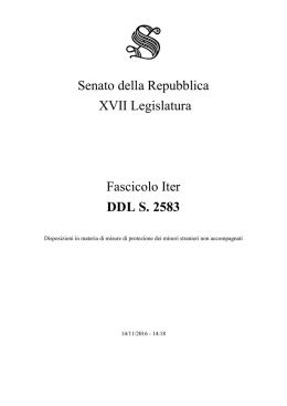 Senato della Repubblica XVII Legislatura Fascicolo Iter DDL S. 2583