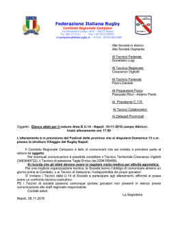 08.11.2016 Allenamento Under 14 Zona B del