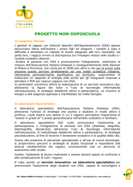 progetto non-doposcuola - Associazione Italiana Dislessia