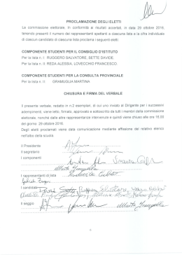 Componente Studenti Consiglio d`Istituto e