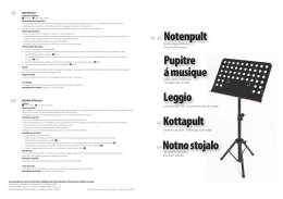 Notenpult Notno stojalo Leggio Pupitre á musique Kottapult
