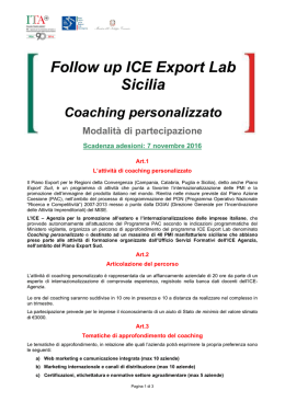 Ente emittente: ICE-Agenzia per la promozione all`estero e l