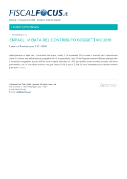 enpacl. iv rata del contributo soggettivo 2016