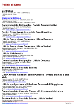 Gli uffici della provincia in formato pdf - Questure sul web