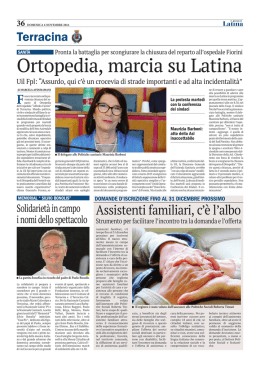 Ortopedia, marcia su Latina