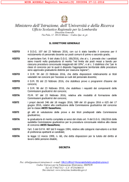 Sassofono A55 decreto graduatoria Emilia Romagna