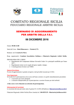 comitato regionale sicilia - Sito Ufficiale del Comitato Scacchisto