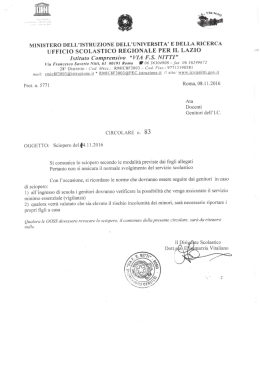 Circolare 83 Sciopero 14 nov