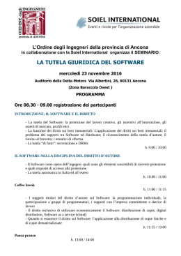 programma - Ordine degli Ingegneri della provincia di Ancona