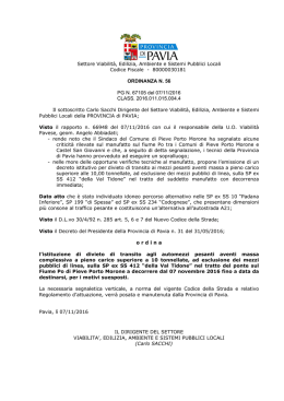 decreto - Provincia di Pavia