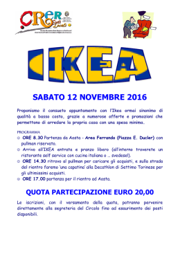 Ikea novembre - CRER Valle d`Aosta