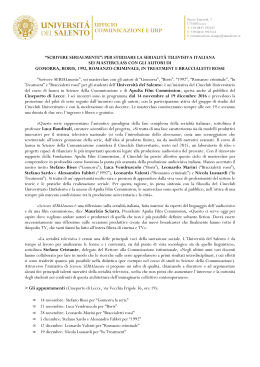 LECCE Masterclass sulla scrittura seriale