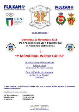 13 Novembre Memorial Walter Carlini Quigliano