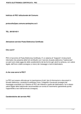 pec - Sito del Comune di Comune di SantArpino (CE)