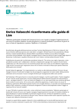 Enrico Valsecchi riconfermato alla guida di Ltm