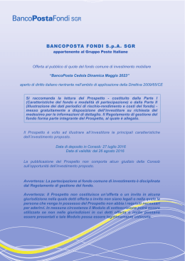 Prospetto - BancoPosta Fondi