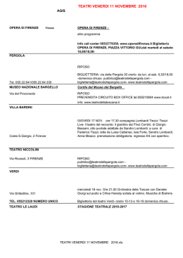 teatri venerdi 11 novembre 2016