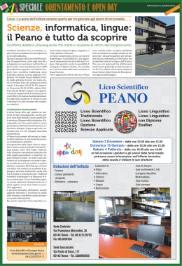 ARTICOLO REPUBBLICA - Liceo Scientifico PEANO
