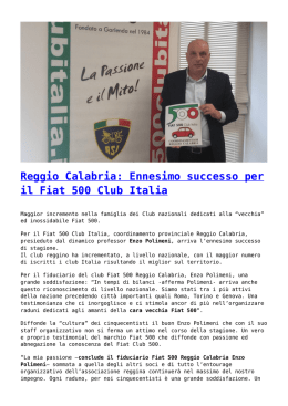 Reggio Calabria: Ennesimo successo per il Fiat 500 Club Italia
