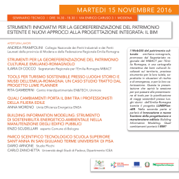 Programma del seminario  - Regione Emilia