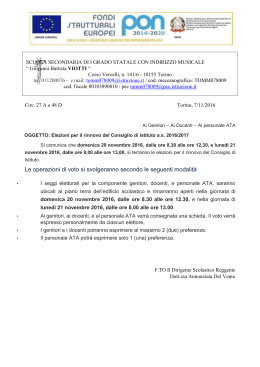 Circ. 27 A e 48 D Elezioni per il rinnovo del Consiglio di Istituto a.s.