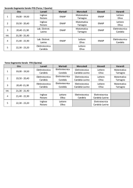 116 (ORARIO DEFINITIVO CORSO SERALE)