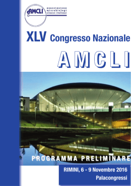 programma scientifico - XLV Congresso Nazionale AMCLI