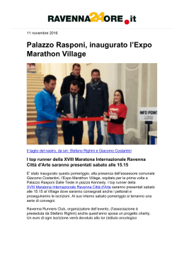 Palazzo Rasponi, inaugurato l™Expo Marathon