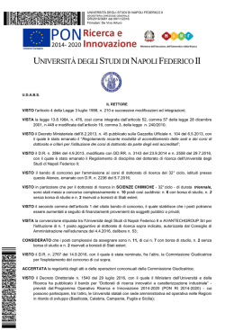 SCIENZE CHIMICHEx - Università degli Studi di Napoli Federico II