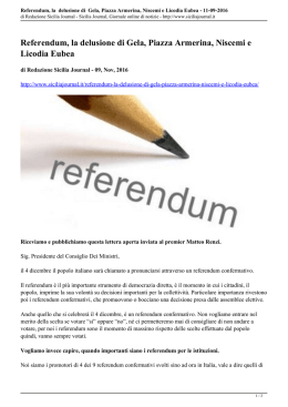 Referendum, la delusione di Gela, Piazza Armerina