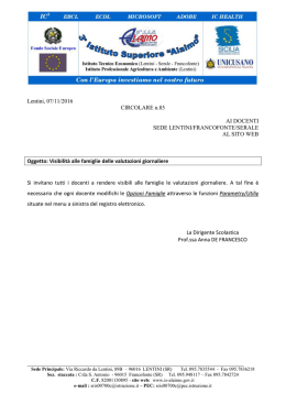 Circolare Valutazioni giornaliere