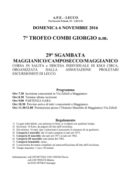 Maggianico - Podismo Lombardo