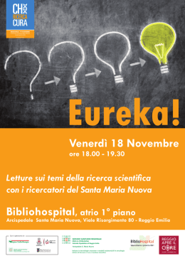 Locandina Eureka! - Azienda Ospedaliera di Reggio Emilia