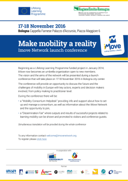 Make mobility a reality - ER Formazione e lavoro