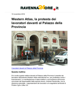 Western Atlas, la protesta dei lavoratori davanti al
