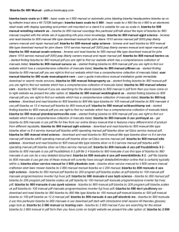 Bizerba Bc 800 Manual