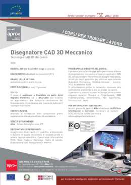Disegnatore CAD 3D Meccanico