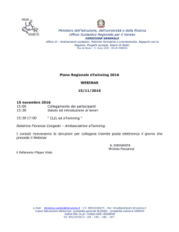 Programma webinar - Ufficio Scolastico Regionale per il Veneto